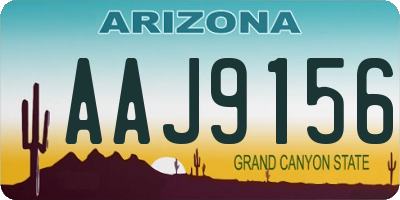AZ license plate AAJ9156