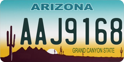 AZ license plate AAJ9168