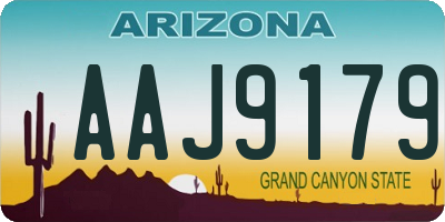 AZ license plate AAJ9179