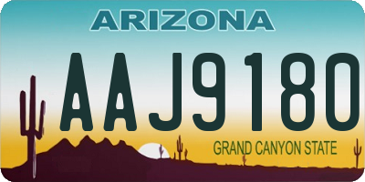 AZ license plate AAJ9180