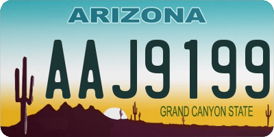 AZ license plate AAJ9199
