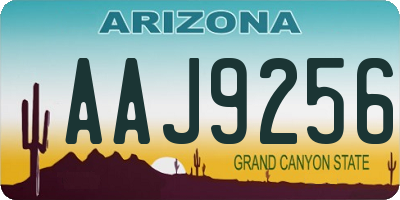 AZ license plate AAJ9256