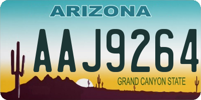 AZ license plate AAJ9264
