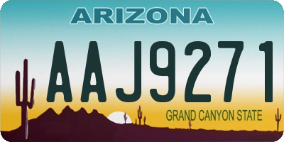 AZ license plate AAJ9271