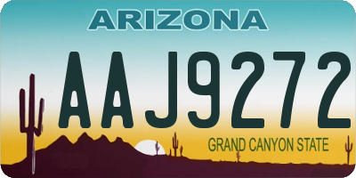 AZ license plate AAJ9272