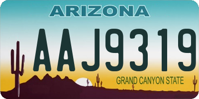 AZ license plate AAJ9319