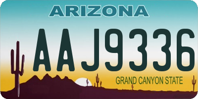 AZ license plate AAJ9336