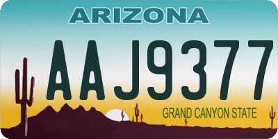 AZ license plate AAJ9377