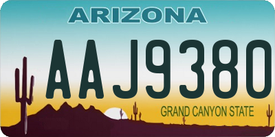 AZ license plate AAJ9380