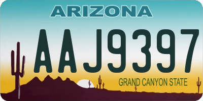 AZ license plate AAJ9397