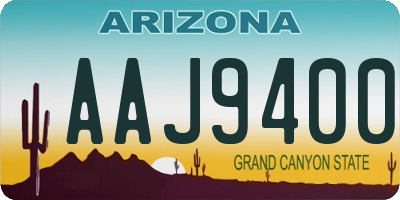 AZ license plate AAJ9400