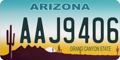 AZ license plate AAJ9406