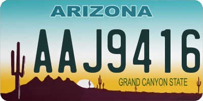 AZ license plate AAJ9416