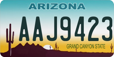 AZ license plate AAJ9423