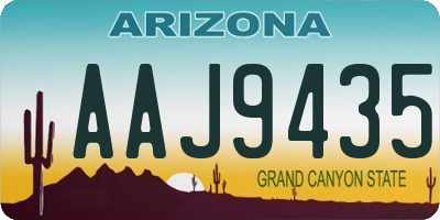 AZ license plate AAJ9435