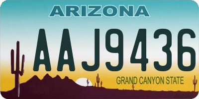 AZ license plate AAJ9436