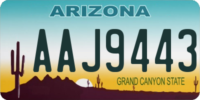AZ license plate AAJ9443