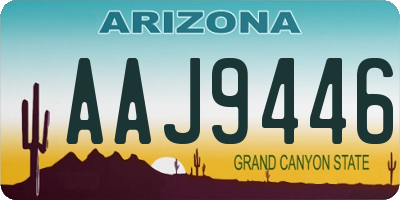 AZ license plate AAJ9446
