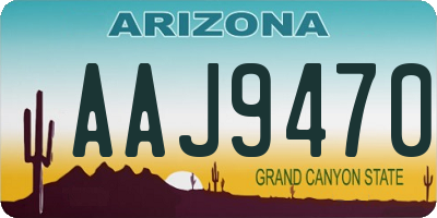 AZ license plate AAJ9470