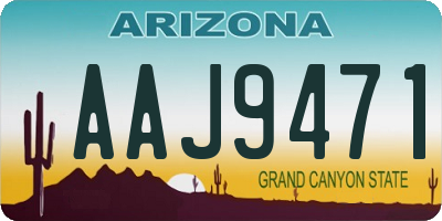 AZ license plate AAJ9471