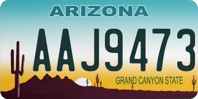 AZ license plate AAJ9473