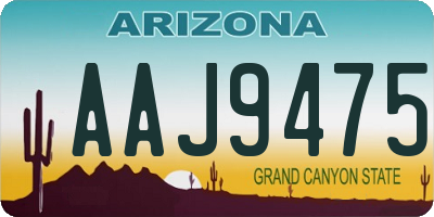 AZ license plate AAJ9475