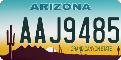 AZ license plate AAJ9485