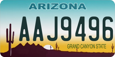 AZ license plate AAJ9496