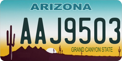AZ license plate AAJ9503