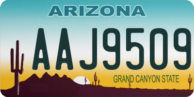 AZ license plate AAJ9509