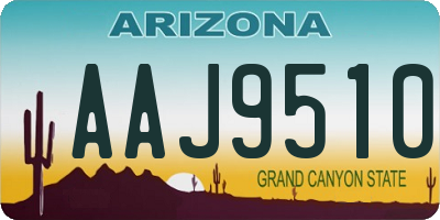AZ license plate AAJ9510