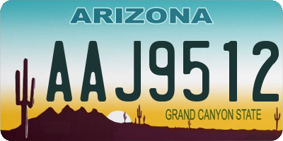 AZ license plate AAJ9512