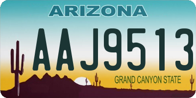 AZ license plate AAJ9513