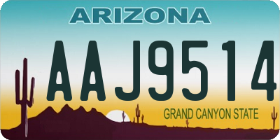 AZ license plate AAJ9514
