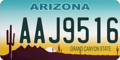 AZ license plate AAJ9516