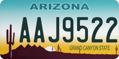 AZ license plate AAJ9522