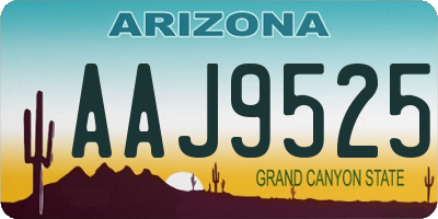 AZ license plate AAJ9525