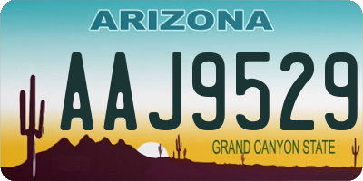 AZ license plate AAJ9529