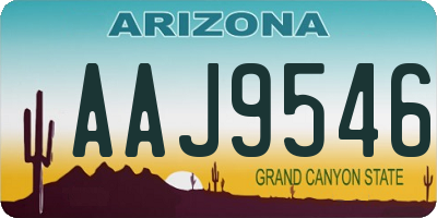 AZ license plate AAJ9546