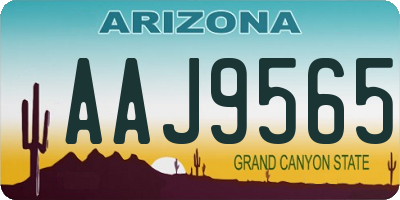 AZ license plate AAJ9565