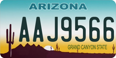 AZ license plate AAJ9566