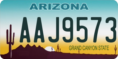 AZ license plate AAJ9573
