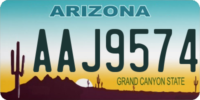 AZ license plate AAJ9574
