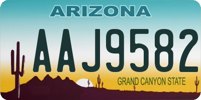 AZ license plate AAJ9582