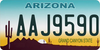 AZ license plate AAJ9590