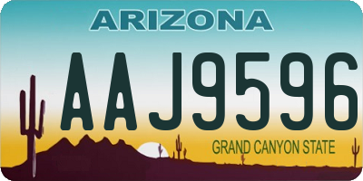 AZ license plate AAJ9596