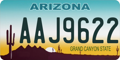 AZ license plate AAJ9622