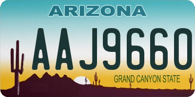 AZ license plate AAJ9660