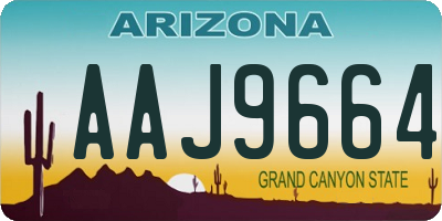 AZ license plate AAJ9664