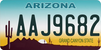 AZ license plate AAJ9682